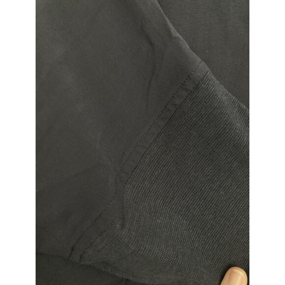 Eileen Fisher Sheer Silk Georgette V Neck Midnight Blue Elbow Slv Box Top Small - Picture 3 of 9